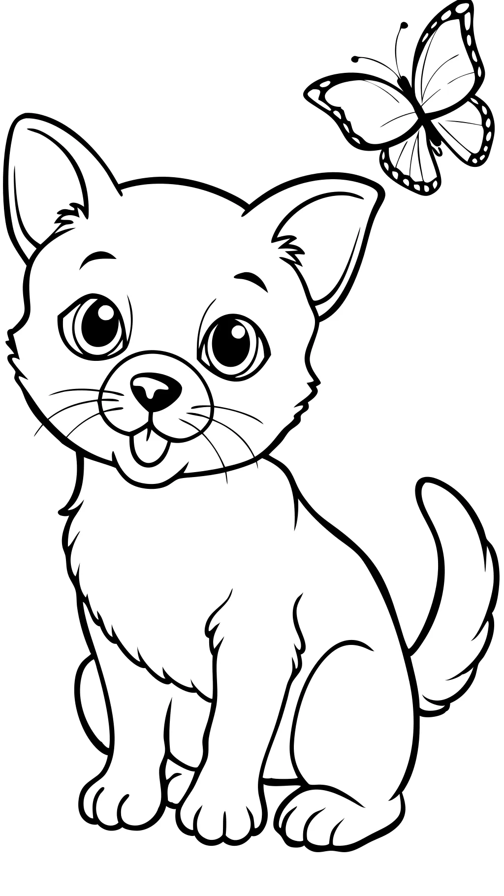 coloring pages of puppies and kittens